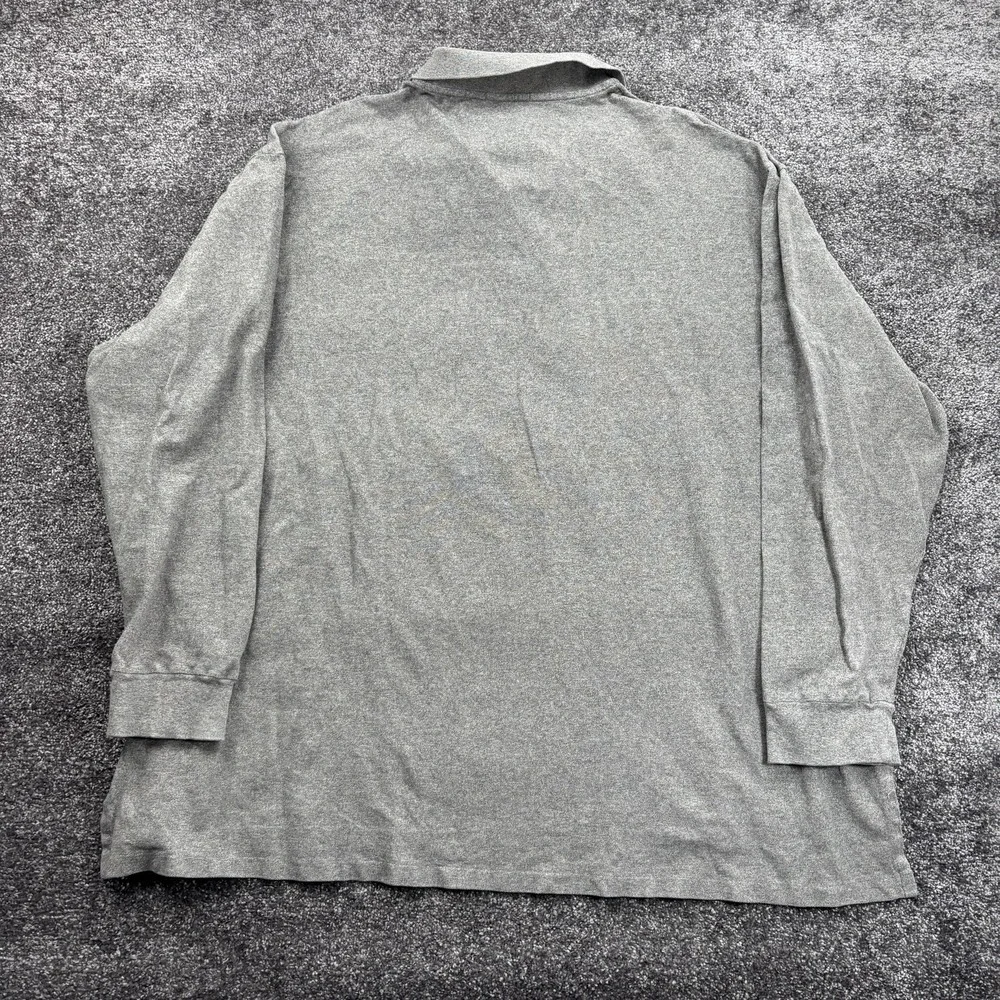Polo Ralph Lauren Long Sleeve Polo Shirt Men's‎ 4XLT Tall Gray Cotton Pony